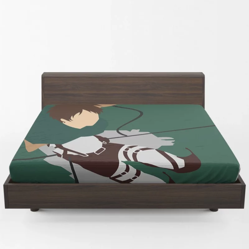 Eren Yeager Struggle and Strength Anime Fitted Sheet 1