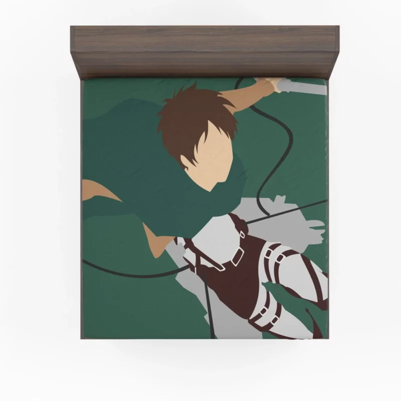 Eren Yeager Struggle and Strength Anime Fitted Sheet