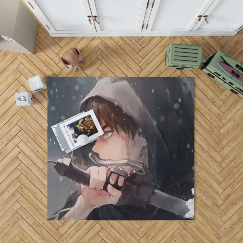 Eren Yeager Sword and Titan Anime Rug