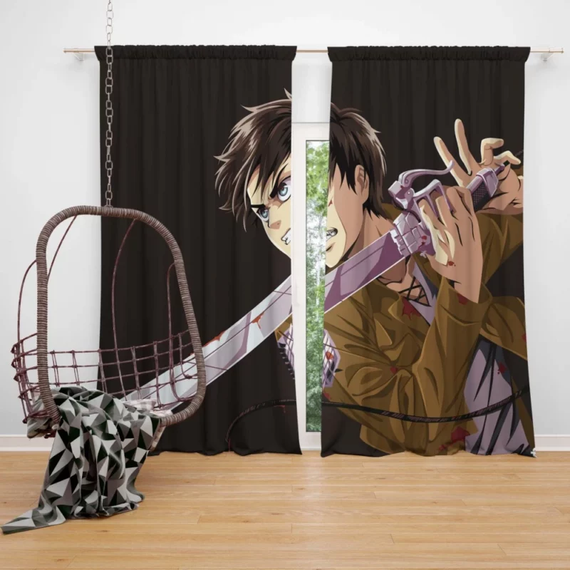 Eren Yeager Titan Determination Anime Curtain