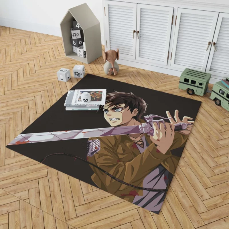 Eren Yeager Titan Determination Anime Rug 1