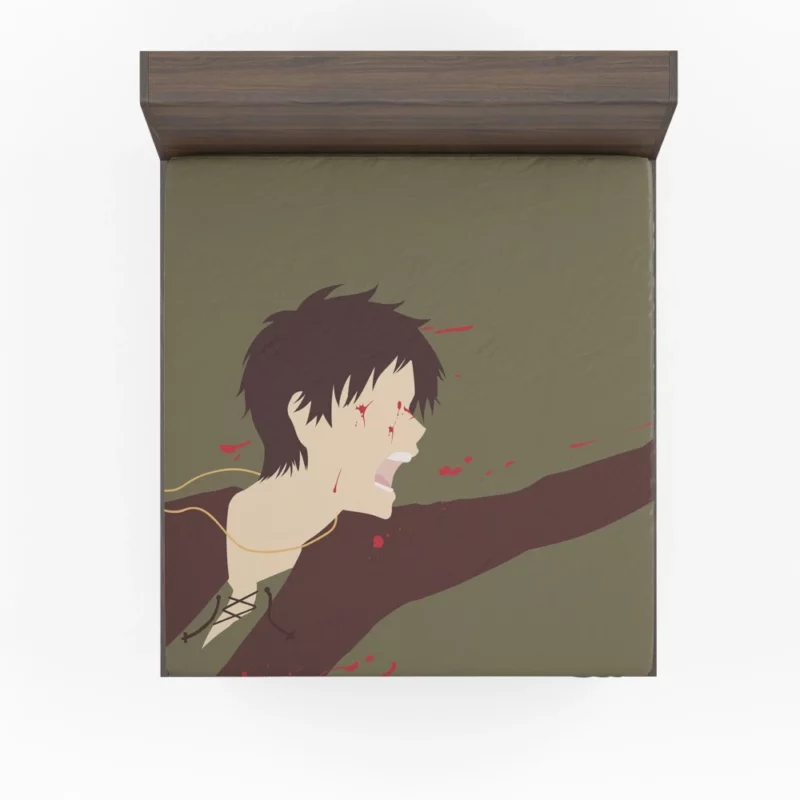 Eren Yeager Titan Fury Anime Fitted Sheet