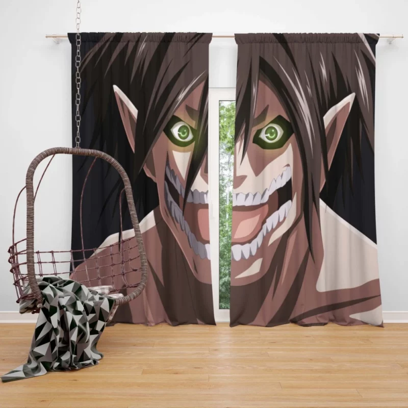 Eren Yeager Titan Might Anime Curtain