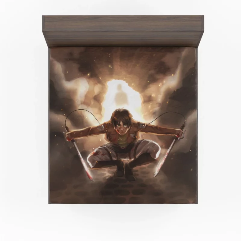 Eren Yeager Titan Rising Anime Fitted Sheet