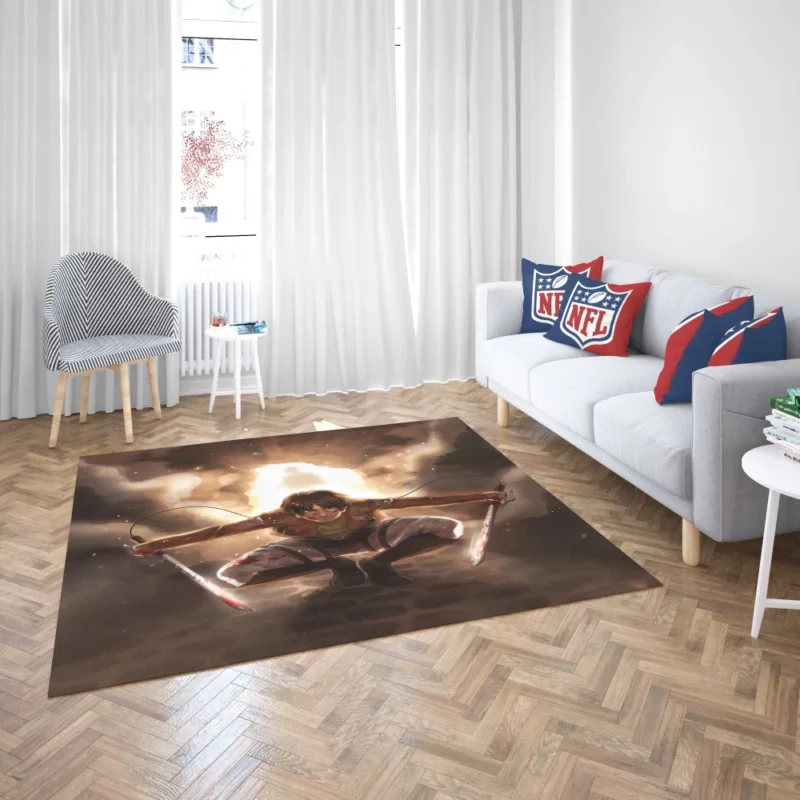 Eren Yeager Titan Rising Anime Rug 2