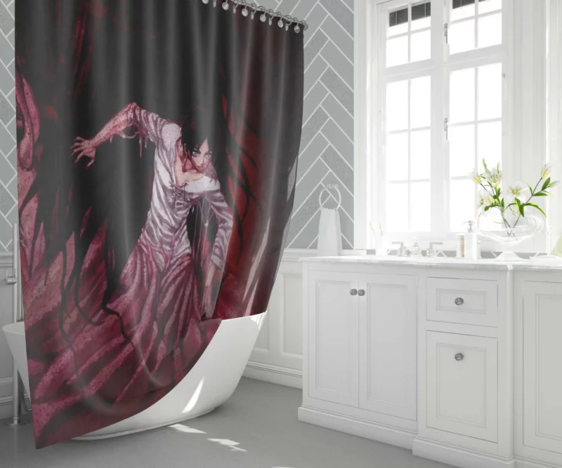 Eren Yeager Titan Roar Anime Shower Curtain 1