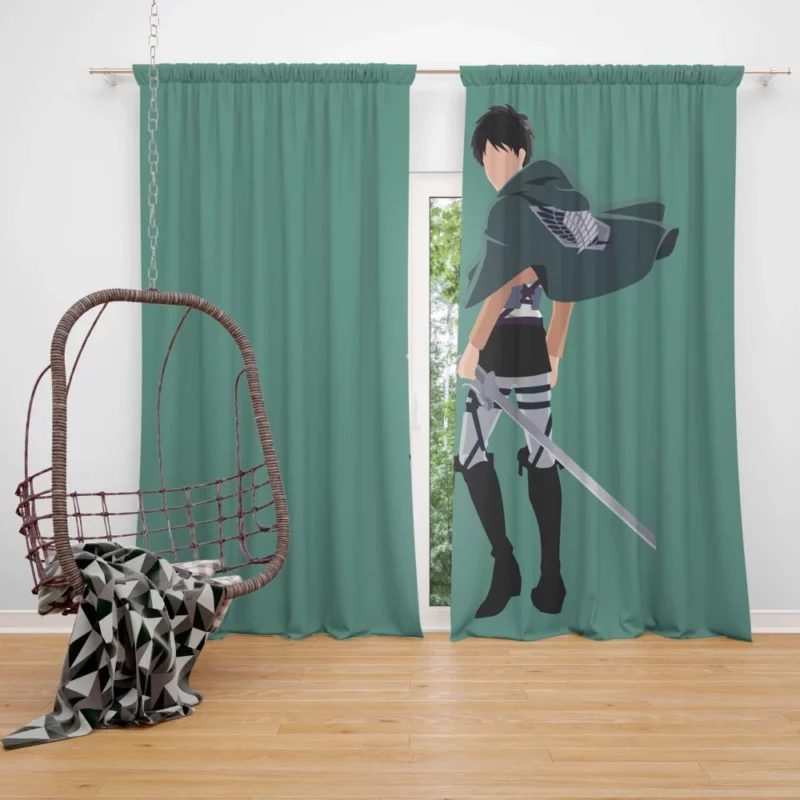 Eren Yeager Titan Saga Anime Curtain