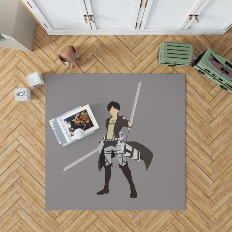 Eren Yeager Titan Shifter Journey Anime Rug