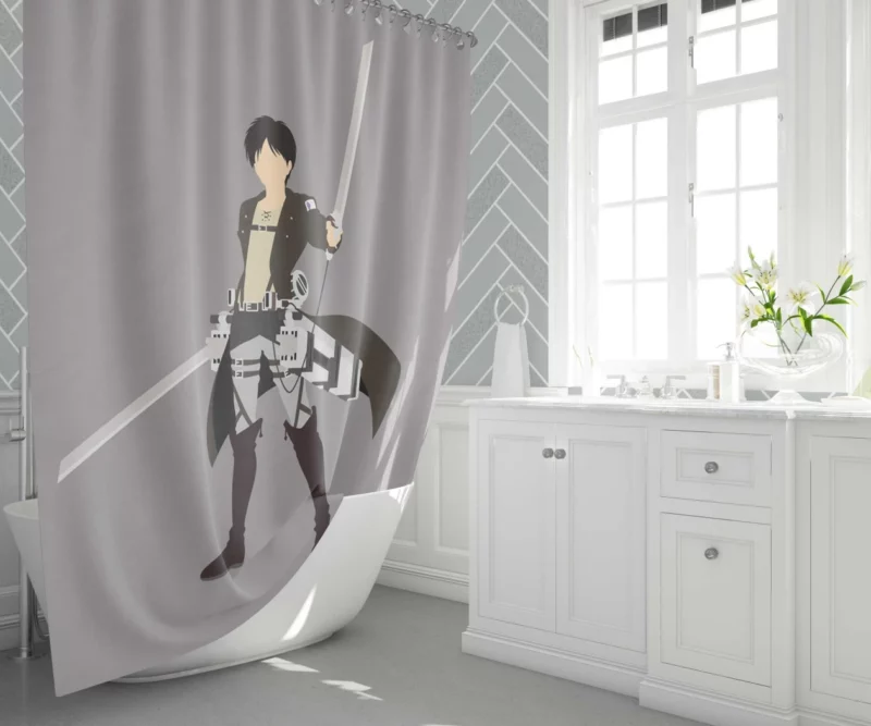 Eren Yeager Titan Shifter Journey Anime Shower Curtain 1