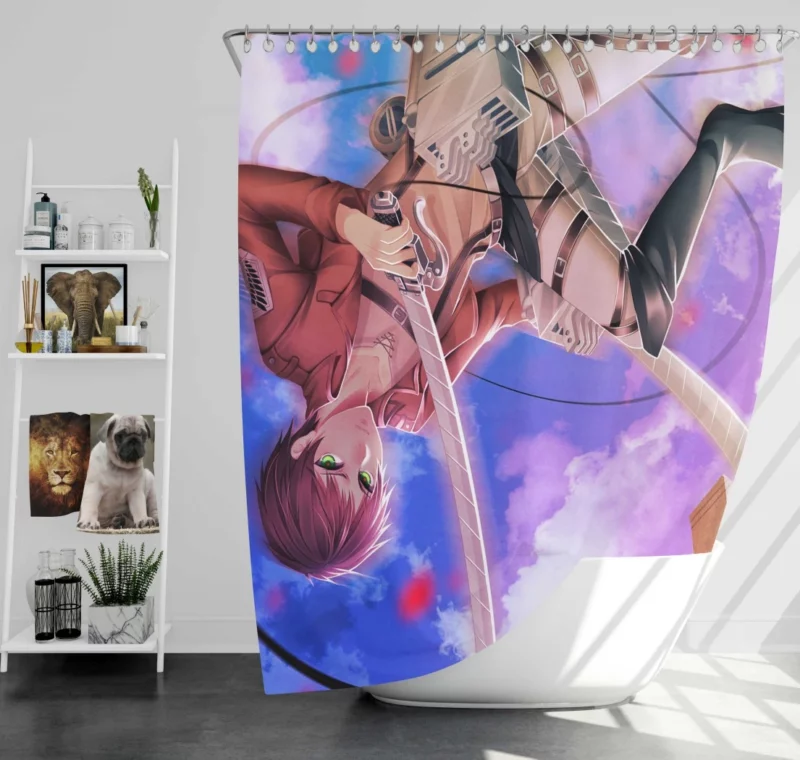 Eren Yeager Titan Unbound Anime Shower Curtain