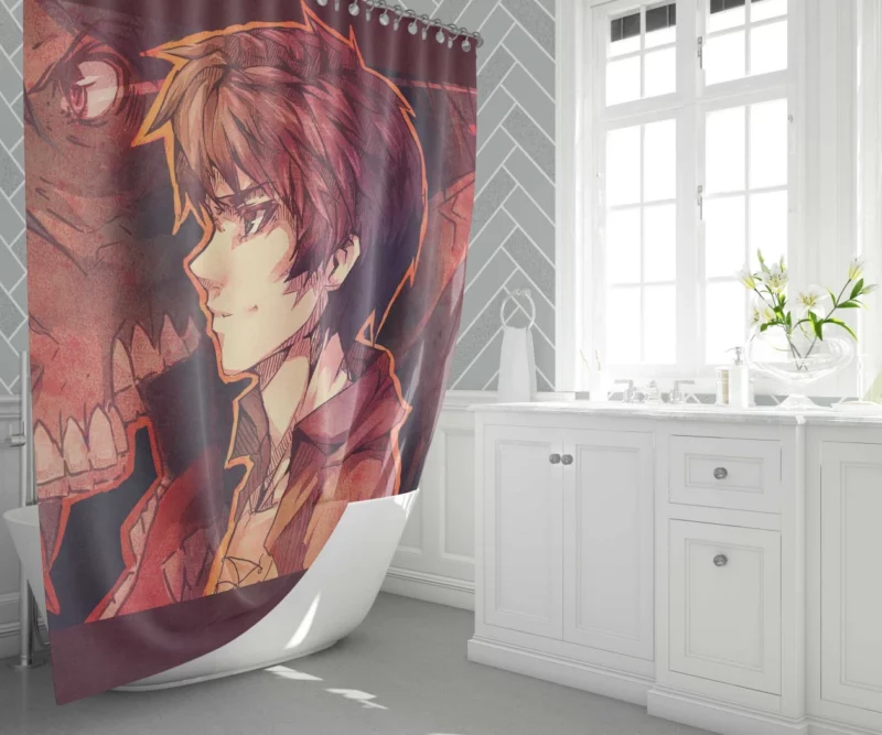 Eren Yeager Titan Unchained Anime Shower Curtain 1