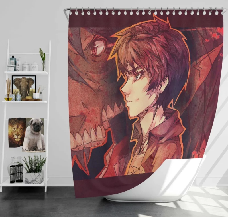 Eren Yeager Titan Unchained Anime Shower Curtain