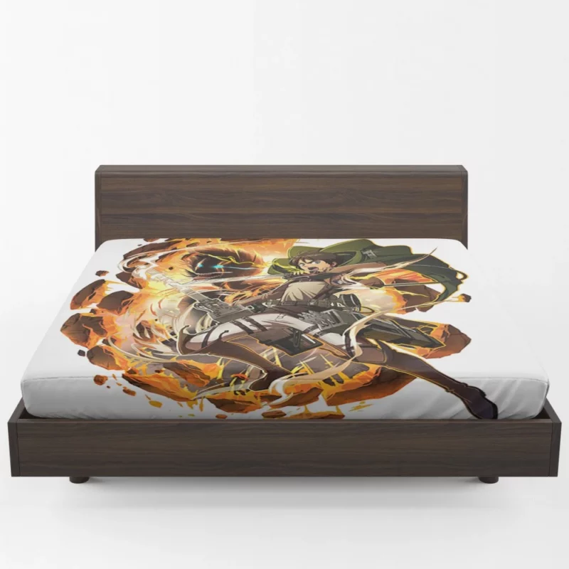 Eren Yeager Titan Unleashed Anime Fitted Sheet 1