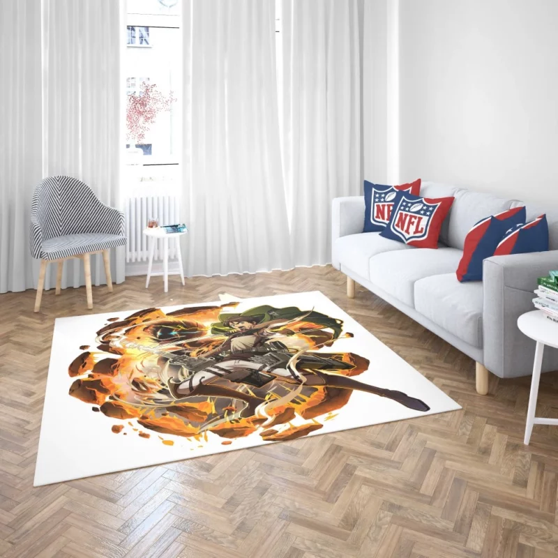 Eren Yeager Titan Unleashed Anime Rug 2