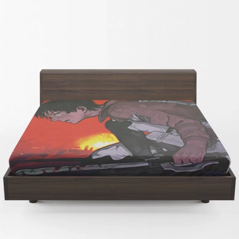 Eren Yeager Unstoppable Resolve Anime Fitted Sheet 1