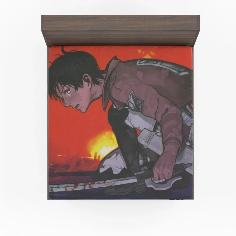 Eren Yeager Unstoppable Resolve Anime Fitted Sheet