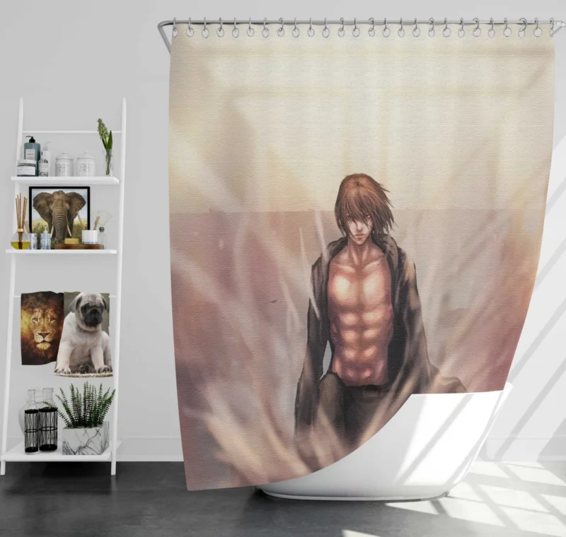 Eren Yeager Vengeance Unleashed Anime Shower Curtain