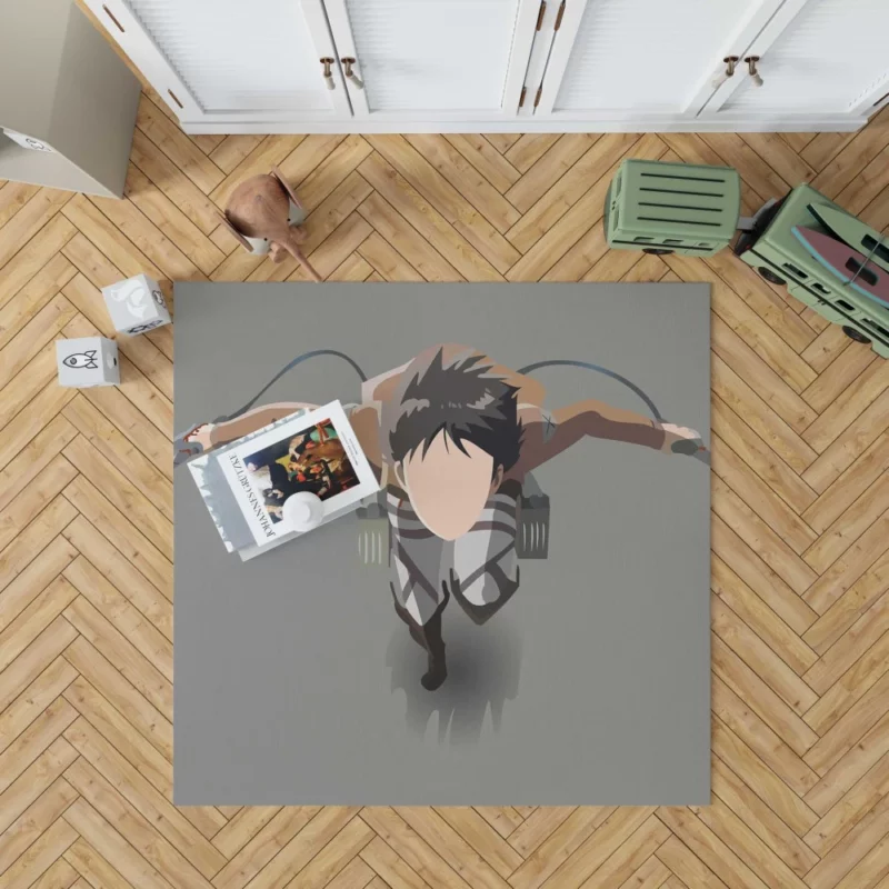 Eren Yeager Warrior Determination Anime Rug