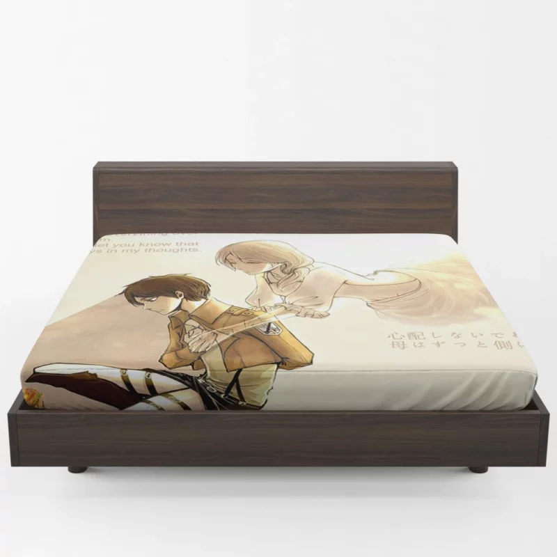 Eren and Carla Family Ties Anime Fitted Sheet 1