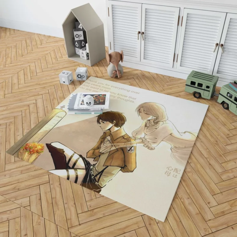 Eren and Carla Family Ties Anime Rug 1