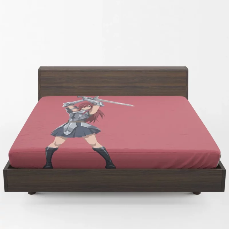 Erza Resilience Warrior Quest Anime Fitted Sheet 1