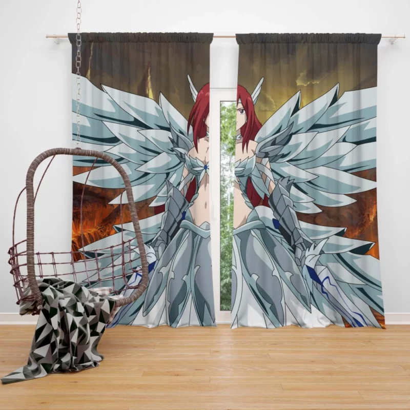 Erza Scarlet Destruction Unleashed Anime Curtain