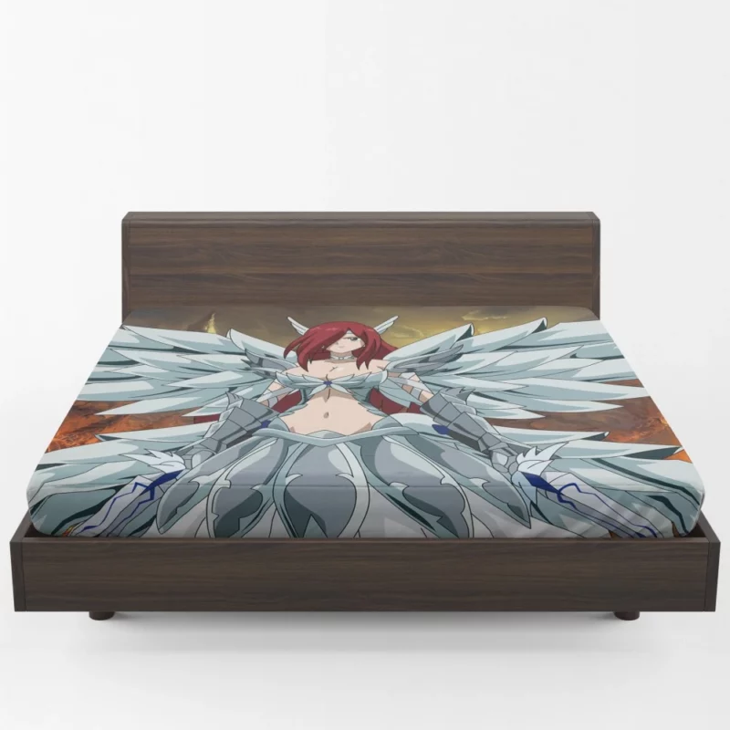 Erza Scarlet Destruction Unleashed Anime Fitted Sheet 1