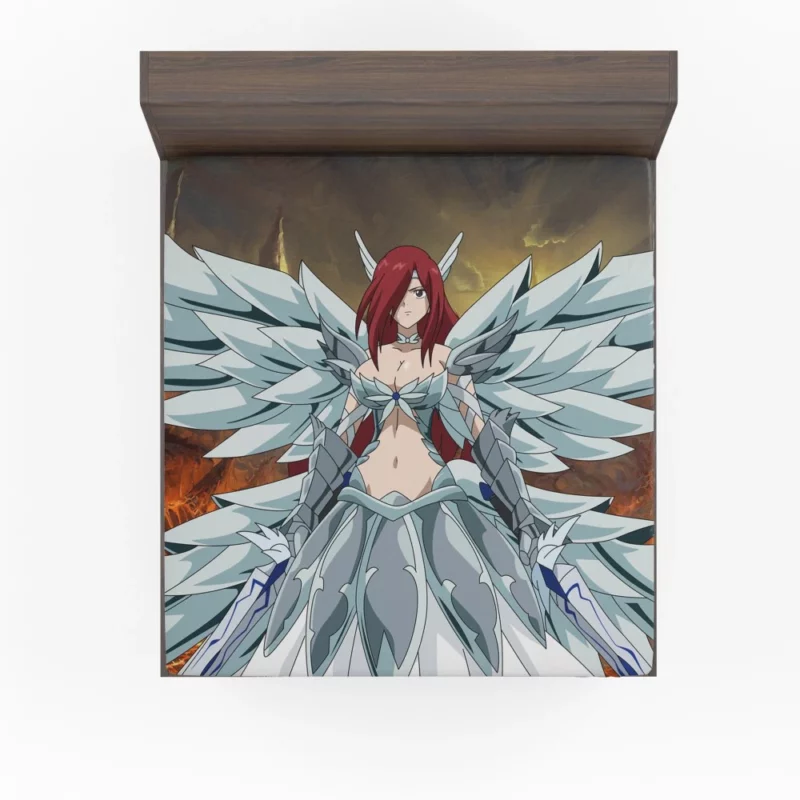 Erza Scarlet Destruction Unleashed Anime Fitted Sheet