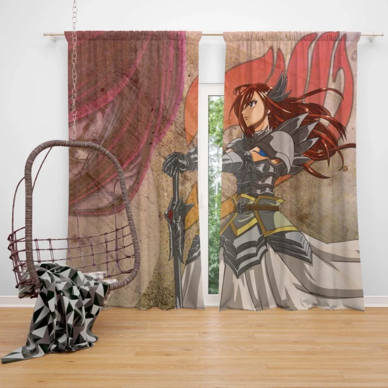 Erza Scarlet Fairy Tail Icon Anime Curtain