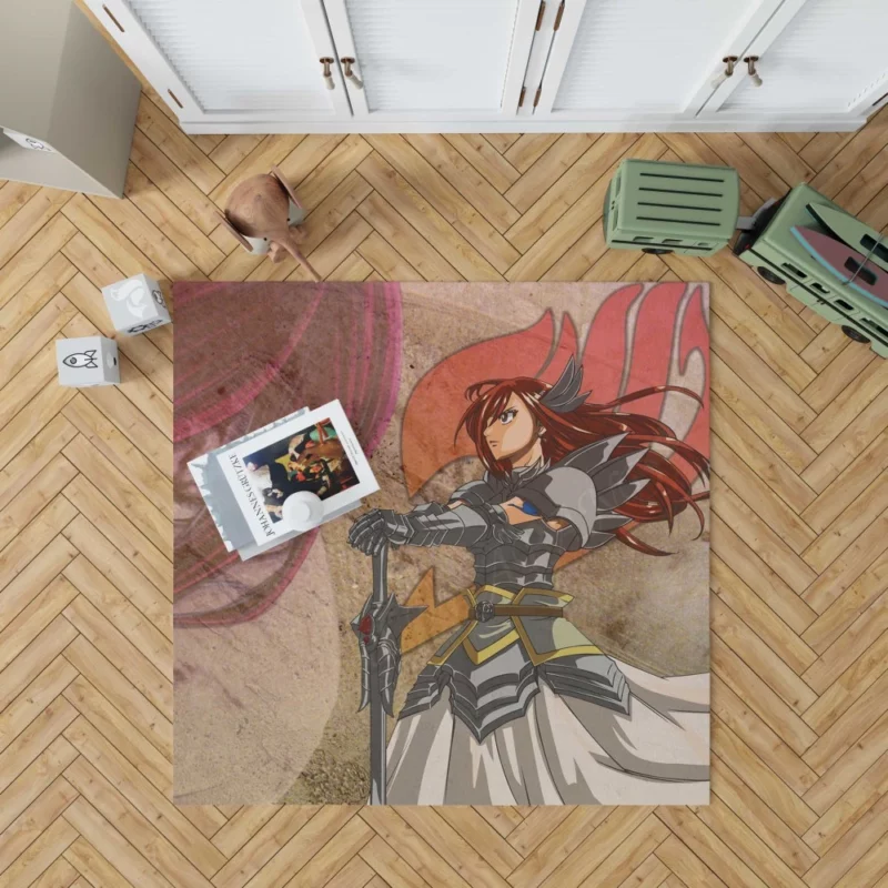 Erza Scarlet Fairy Tail Icon Anime Rug