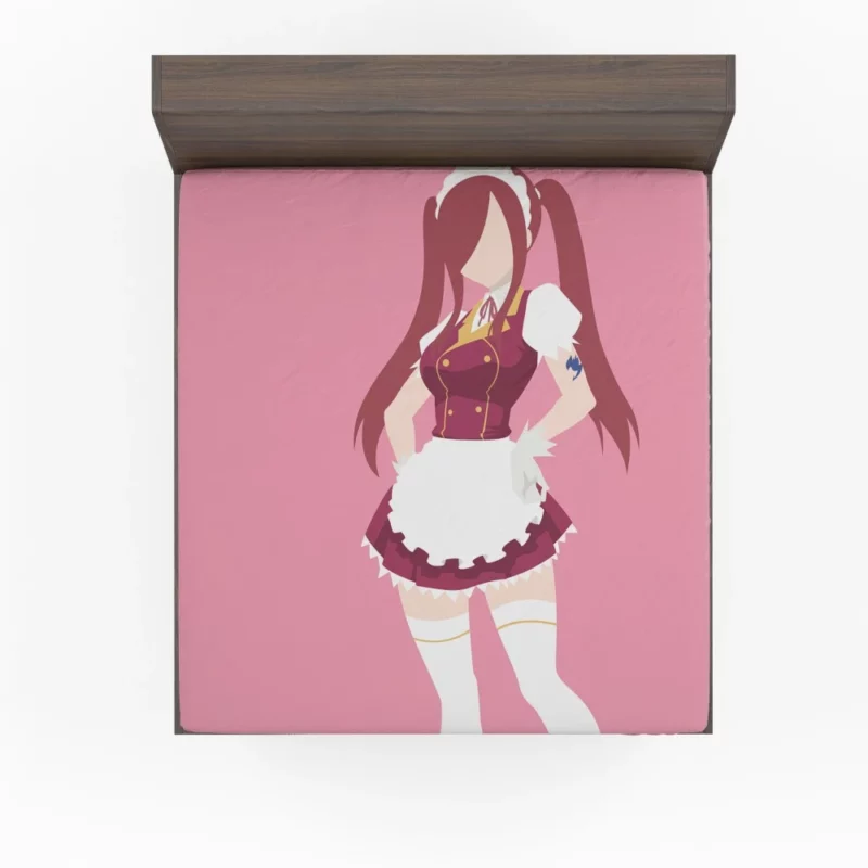 Erza Scarlet Fierce Warrior Anime Fitted Sheet