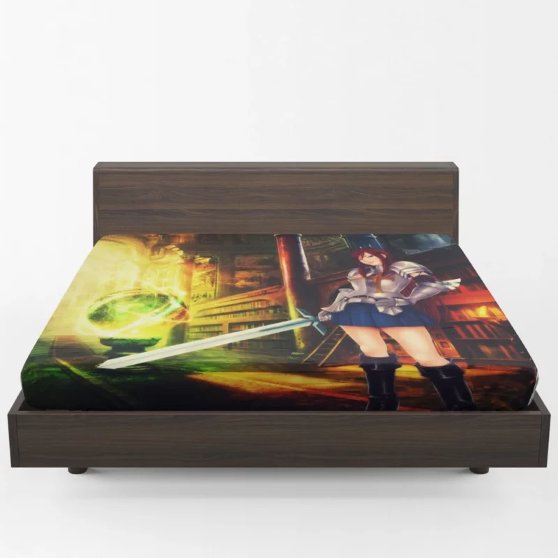 Erza Scarlet Legendary Warrior Anime Fitted Sheet 1