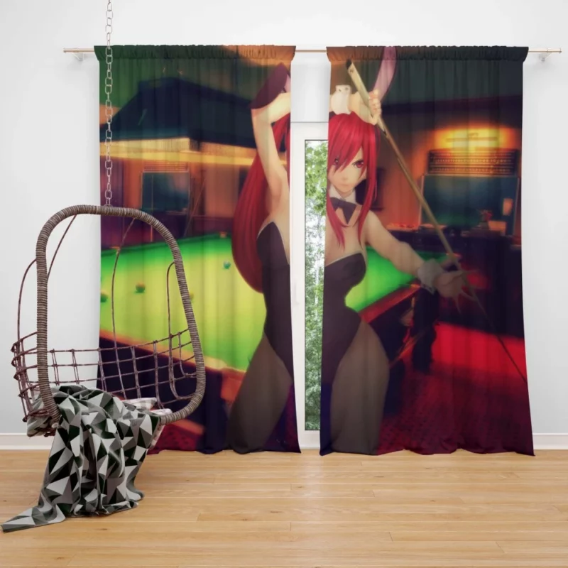 Erza Scarlet Master of Snooker Anime Curtain