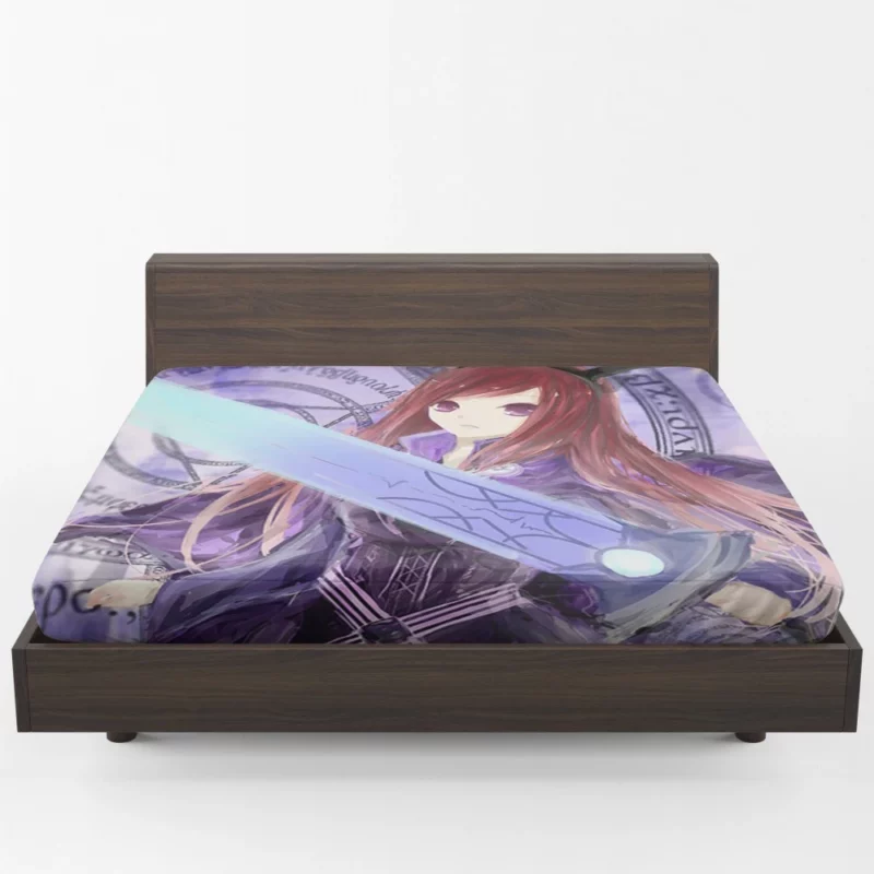 Erza Scarlet Swordmaster Journey Anime Fitted Sheet 1