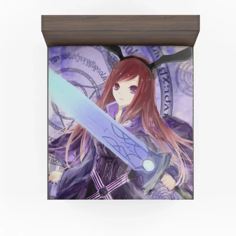 Erza Scarlet Swordmaster Journey Anime Fitted Sheet