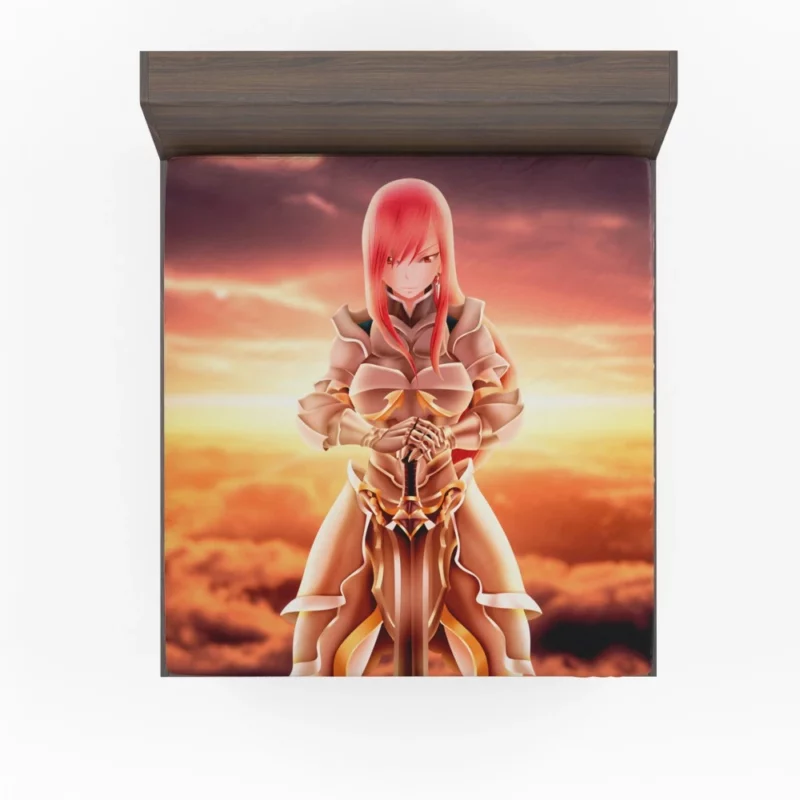 Erza Scarlet Swordmaster Saga Anime Fitted Sheet