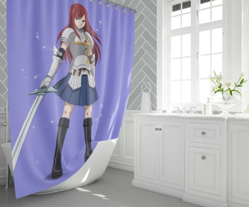 Erza Scarlet Tale of Triumph Anime Shower Curtain 1