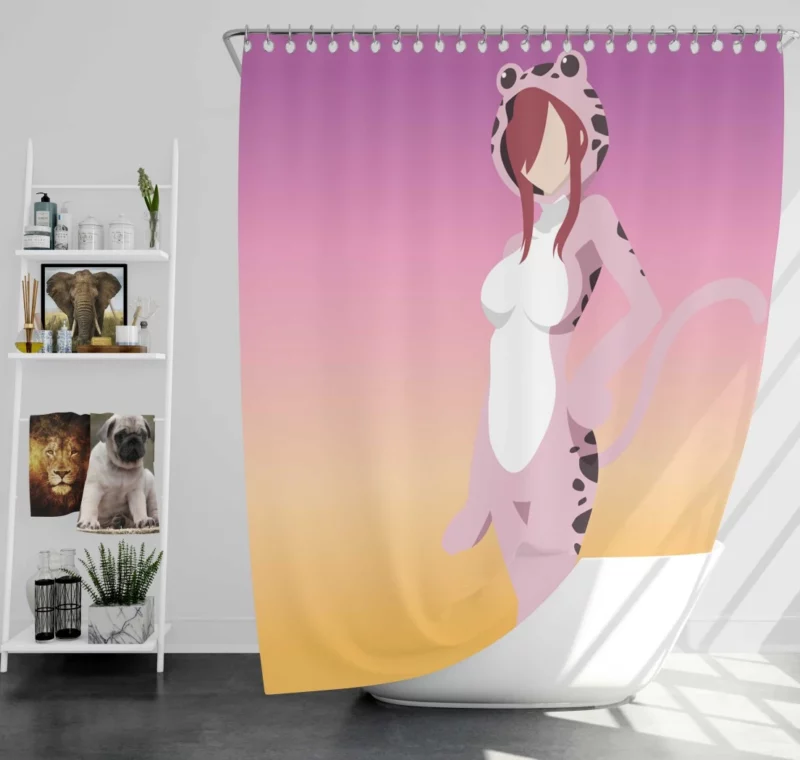 Erza Scarlet Titania Might Anime Shower Curtain