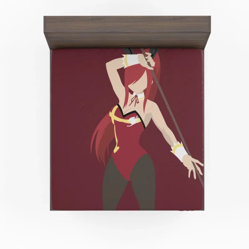 Erza Scarlet Unstoppable Force Anime Fitted Sheet