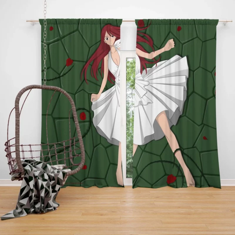 Erza Scarlet Unstoppable Valor Anime Curtain