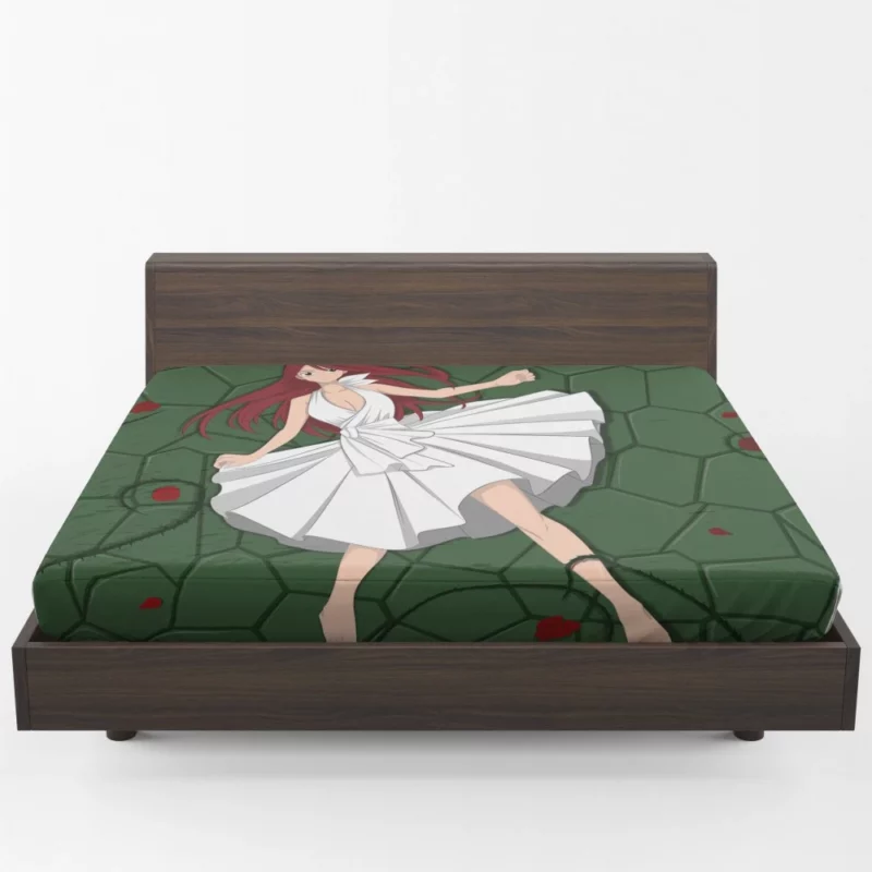 Erza Scarlet Unstoppable Valor Anime Fitted Sheet 1