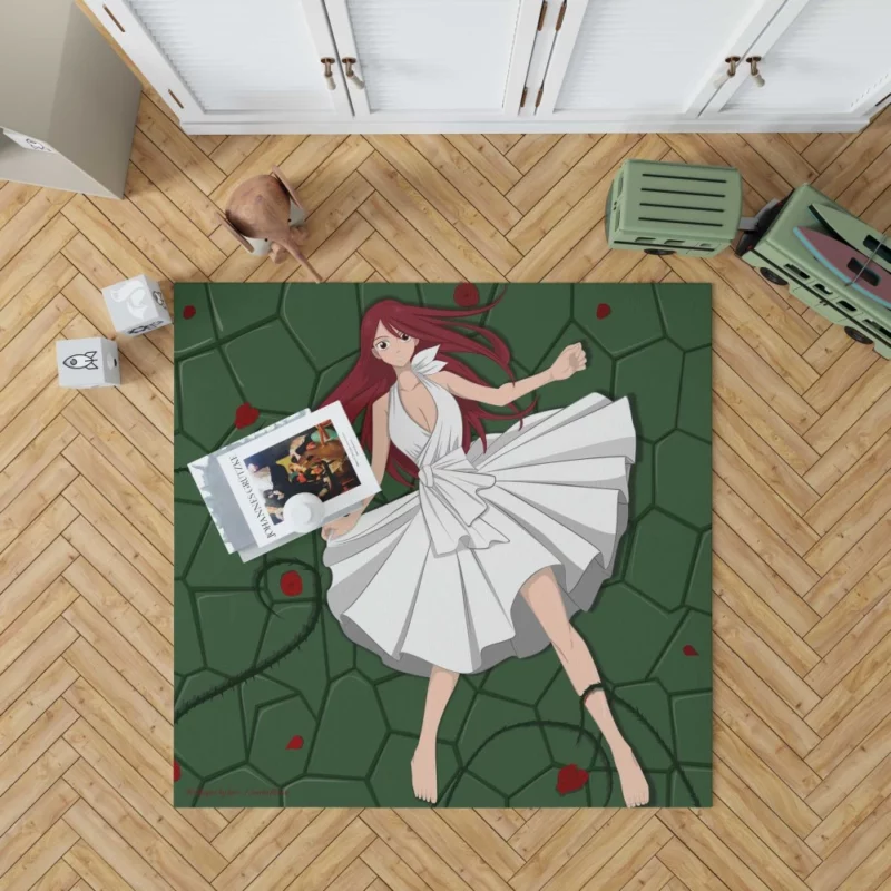 Erza Scarlet Unstoppable Valor Anime Rug