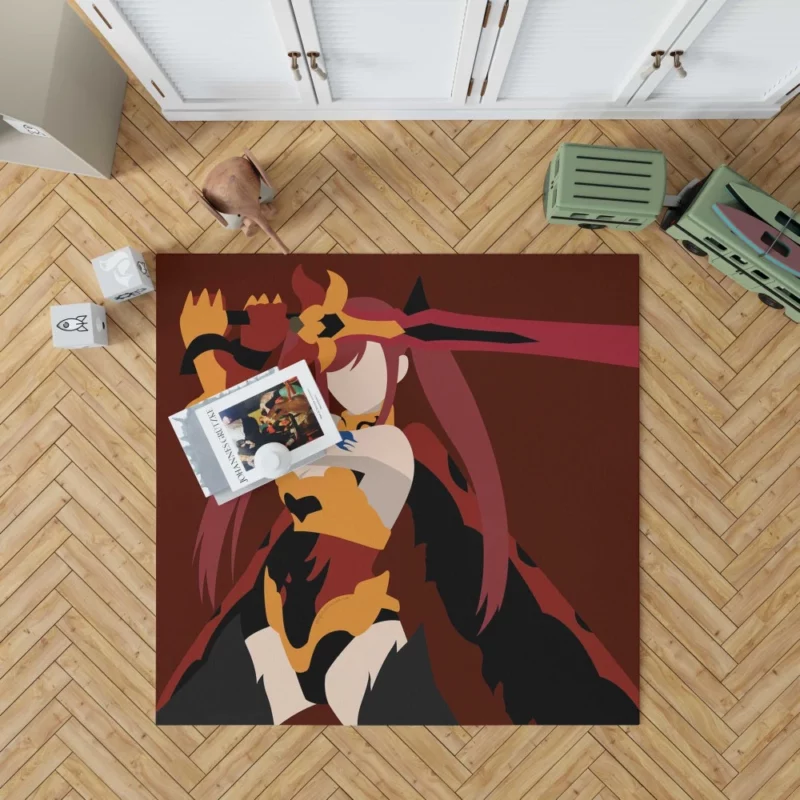 Erza Scarlet Warrior Journey Anime Rug