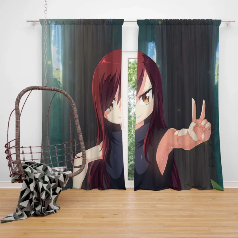 Erza Scarlet Warrior Tale Anime Curtain