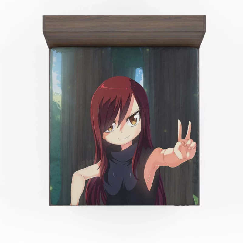 Erza Scarlet Warrior Tale Anime Fitted Sheet