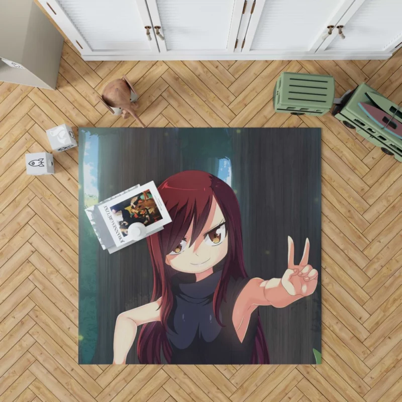 Erza Scarlet Warrior Tale Anime Rug