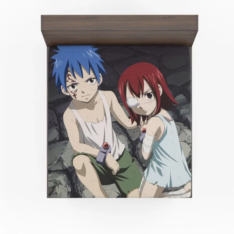 Erza and Jellal Destiny Call Anime Fitted Sheet