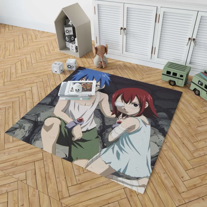 Erza and Jellal Destiny Call Anime Rug 1