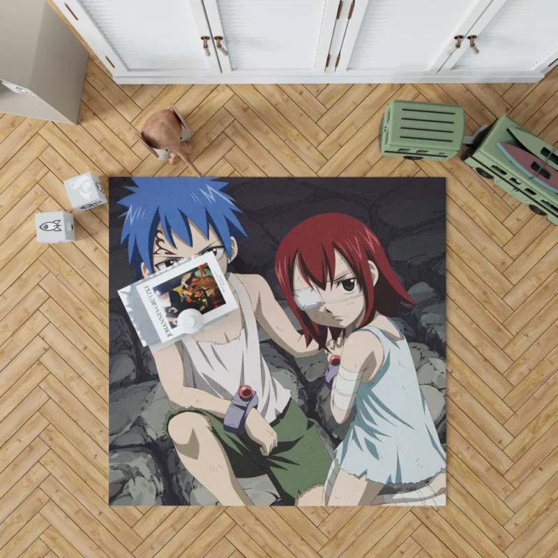 Erza and Jellal Destiny Call Anime Rug