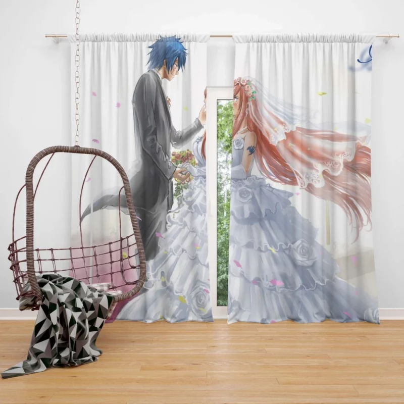 Erza and Jellal Unbreakable Bonds Anime Curtain